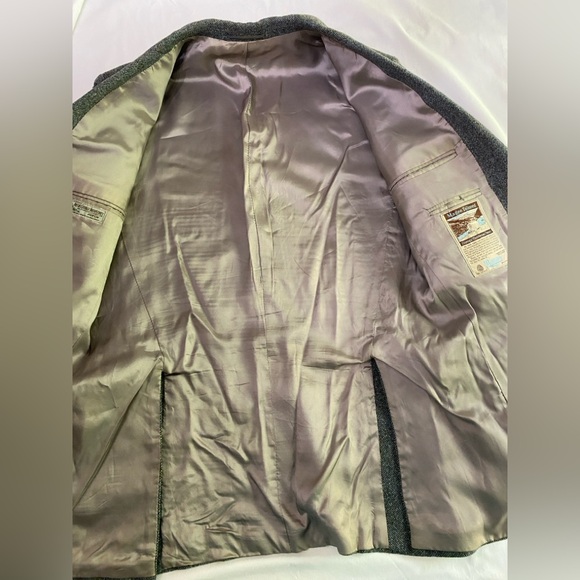 VINTAGE 80’s Magee Irish Donegal Tweed Gray 100% Wool Tweed Sport Coat SZ 40L - Picture 6 of 11